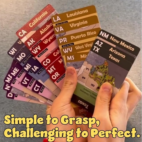 MapGoMap Map Memory Card Game USA Geography Learning - Picture 4 of 6